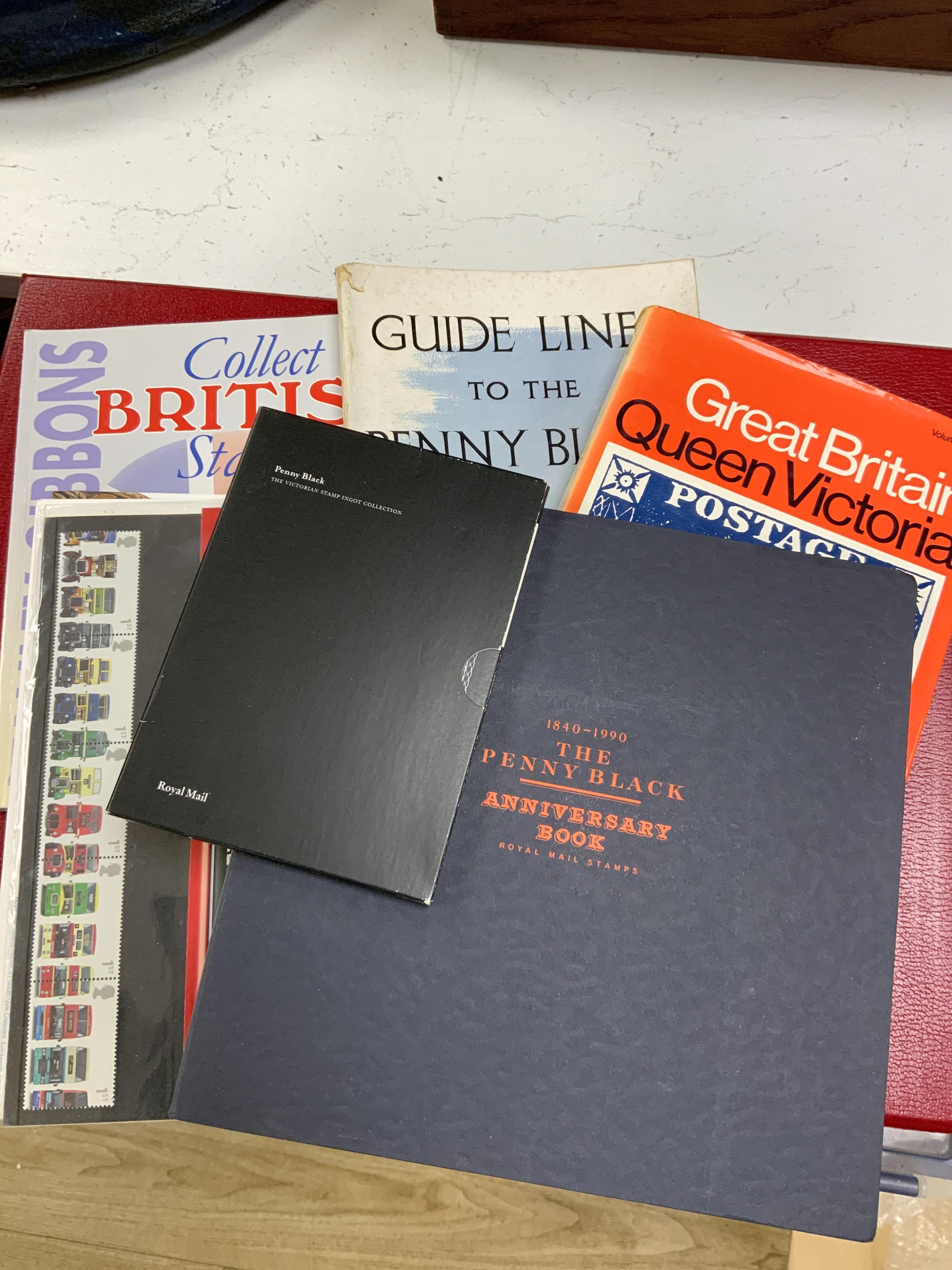 A collection of postage stamps, including early Victoria issues; stock books containing five - 1d 1840 Penny Blacks, two - 2d 1840 Two Pence Blues, eight - 1d 1841 Penny Reds, four 2d - 1841 Two Pence Blues, plus a subst